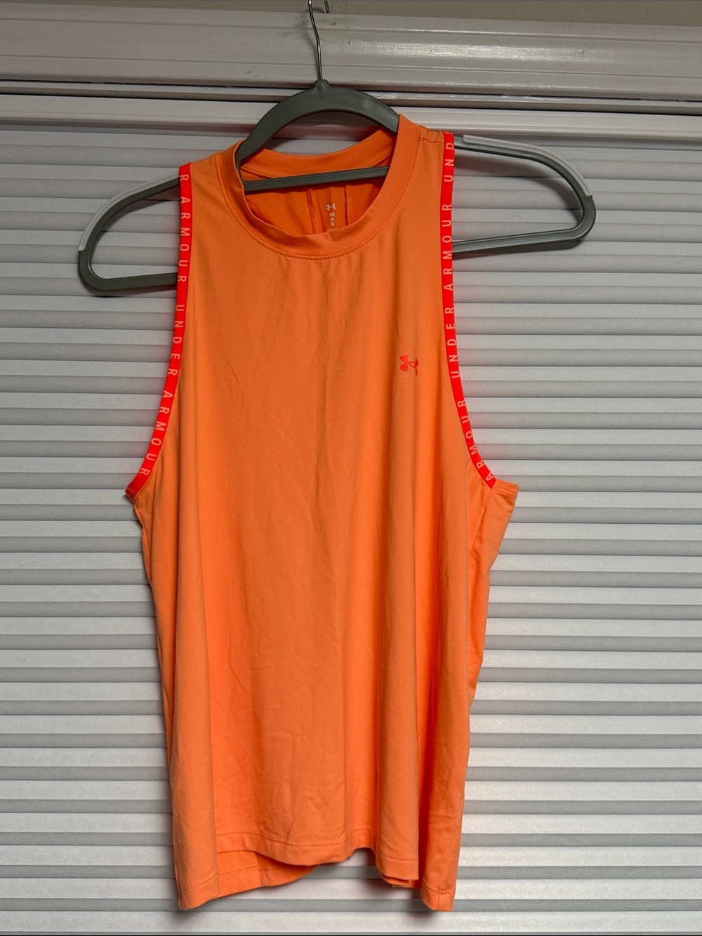 Under Armour Women's Bright Orange Athletic Tank with Branded Trim